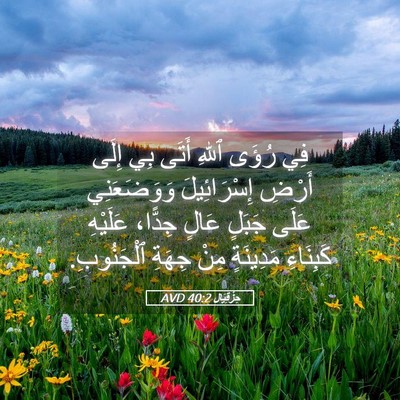 Picture 05 - حِزْقِيَال 40:2 AVD - فِي رُؤَى ٱللهِ أَتَى بِي - Bible Verse Picture