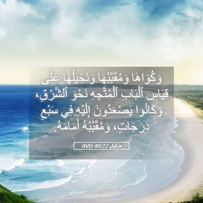 Picture 05 - حِزْقِيَال 40:22 AVD - وَكُوَاهَا وَمُقَبَّبُهَا - Bible Verse Picture