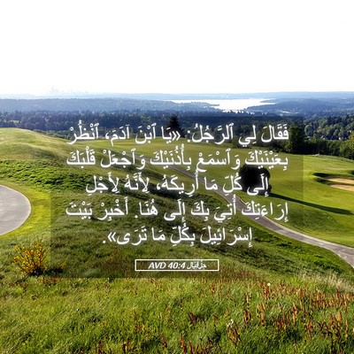 Picture 05 - حِزْقِيَال 40:4 AVD - فَقَالَ لِي ٱلرَّجُلُ: - Bible Verse Picture