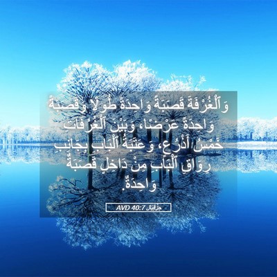 Picture 05 - حِزْقِيَال 40:7 AVD - وَٱلْغُرْفَةَ قَصَبَةً - Bible Verse Picture
