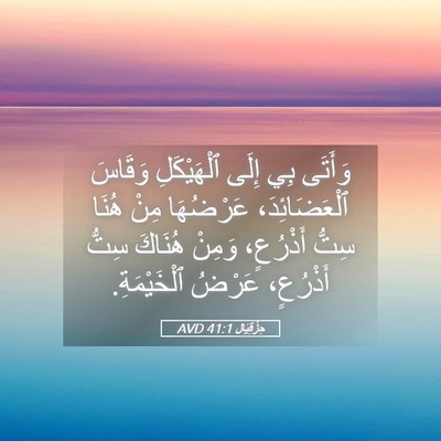 Picture 05 - حِزْقِيَال 41:1 AVD - وَأَتَى بِي إِلَى - Bible Verse Picture