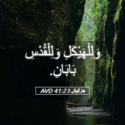 Picture 05 - حِزْقِيَال 41:23 AVD - وَلِلْهَيْكَلِ - Bible Verse Picture