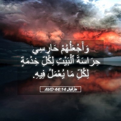 Picture 05 - حِزْقِيَال 44:14 AVD - وَأَجْعَلُهُمْ حَارِسِي - Bible Verse Picture