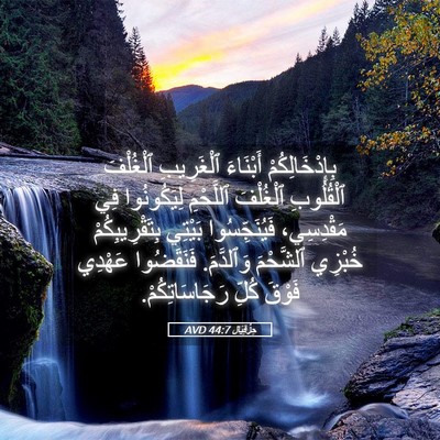 Picture 05 - حِزْقِيَال 44:7 AVD - بِإِدْخَالِكُمْ أَبْنَاءَ - Bible Verse Picture