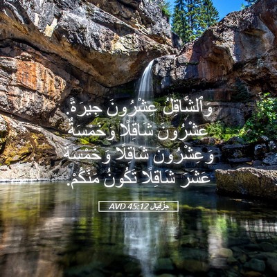 Picture 05 - حِزْقِيَال 45:12 AVD - وَٱلشَّاقِلُ عِشْرُونَ - Bible Verse Picture