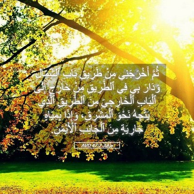 Picture 05 - حِزْقِيَال 47:2 AVD - ثُمَّ أَخْرَجَنِي مِنْ - Bible Verse Picture
