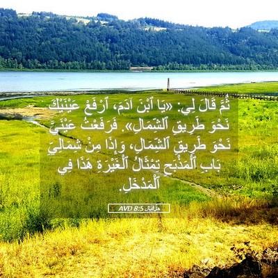 Picture 05 - حِزْقِيَال 8:5 AVD - ثُمَّ قَالَ لِي: «يَا ٱبْنَ - Bible Verse Picture