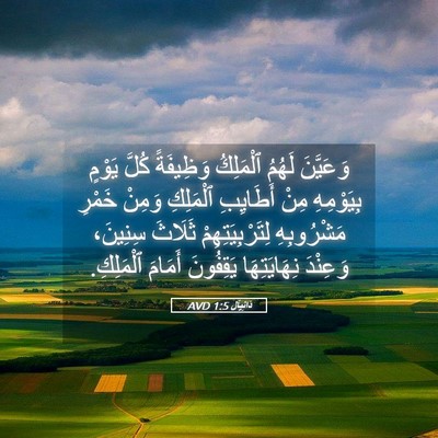 Picture 05 - دَانِيآل 1:5 AVD - وَعَيَّنَ لَهُمُ - Bible Verse Picture