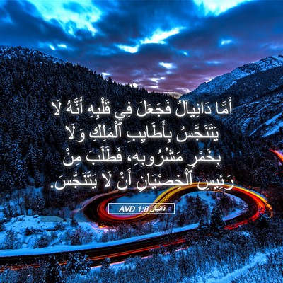 Picture 05 - دَانِيآل 1:8 AVD - أَمَّا دَانِيآلُ فَجَعَلَ - Bible Verse Picture