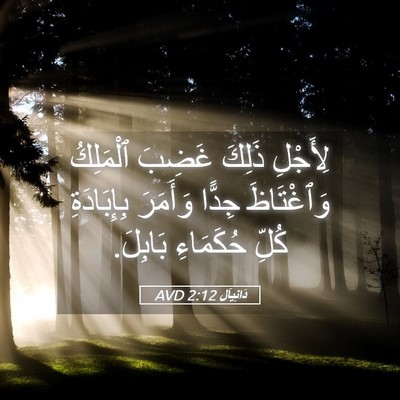 Picture 05 - دَانِيآل 2:12 AVD - لِأَجْلِ ذَلِكَ غَضِبَ - Bible Verse Picture