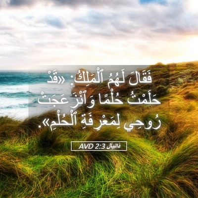 Picture 05 - دَانِيآل 2:3 AVD - فَقَالَ لَهُمُ ٱلْمَلِكُ: - Bible Verse Picture