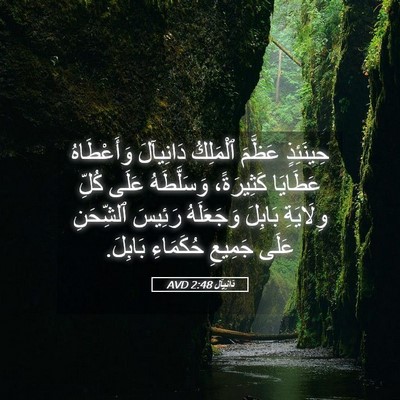 Picture 05 - دَانِيآل 2:48 AVD - حِينَئِذٍ عَظَّمَ - Bible Verse Picture