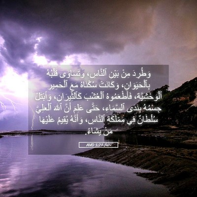 Picture 05 - دَانِيآل 5:21 AVD - وَطُرِدَ مِنْ بَيْنِ - Bible Verse Picture