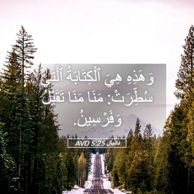 Picture 05 - دَانِيآل 5:25 AVD - وَهَذِهِ هِيَ - Bible Verse Picture