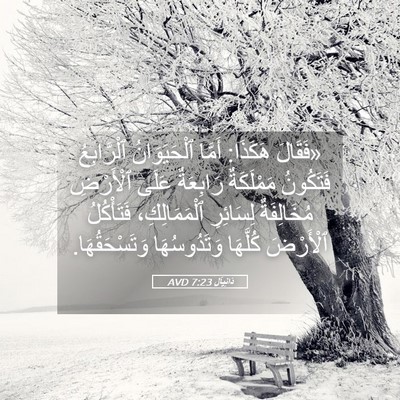 Picture 05 - دَانِيآل 7:23 AVD - «فَقَالَ هَكَذَا: أَمَّا - Bible Verse Picture