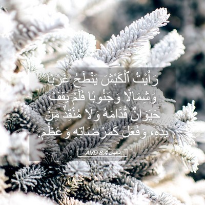Picture 05 - دَانِيآل 8:4 AVD - رَأَيْتُ ٱلْكَبْشَ - Bible Verse Picture