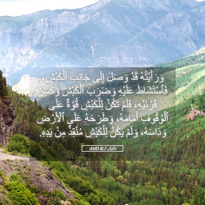 Picture 05 - دَانِيآل 8:7 AVD - وَرَأَيْتُهُ قَدْ وَصَلَ - Bible Verse Picture