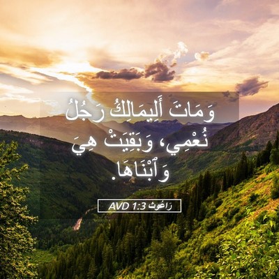 Picture 05 - رَاعُوث 1:3 AVD - وَمَاتَ أَلِيمَالِكُ - Bible Verse Picture