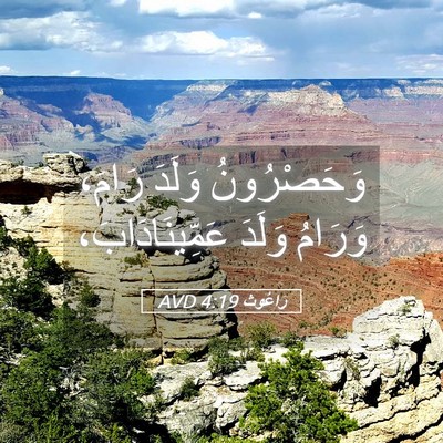Picture 05 - رَاعُوث 4:19 AVD - وَحَصْرُونُ وَلَدَ رَامَ، - Bible Verse Picture