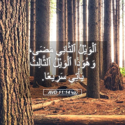 Picture 05 - رُؤيا 11:14 AVD - ٱلْوَيْلُ ٱلثَّانِي - Bible Verse Picture
