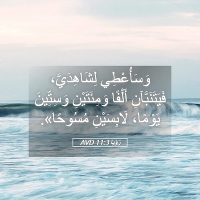 Picture 05 - رُؤيا 11:3 AVD - وَسَأُعْطِي لِشَاهِدَيَّ، - Bible Verse Picture
