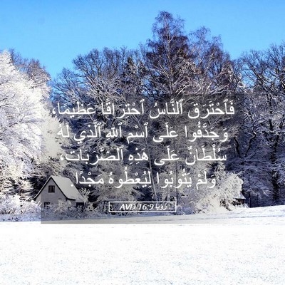Picture 05 - رُؤيا 16:9 AVD - فَٱحْتَرَقَ ٱلنَّاسُ - Bible Verse Picture