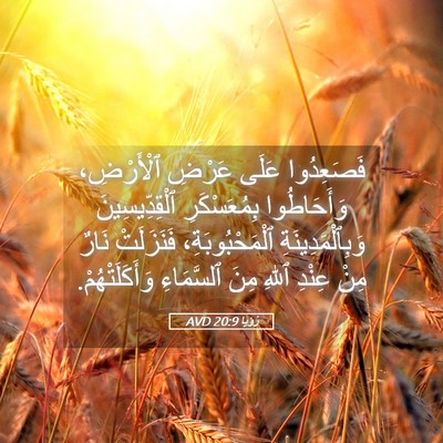 Picture 05 - رُؤيا 20:9 AVD - فَصَعِدُوا عَلَى عَرْضِ - Bible Verse Picture