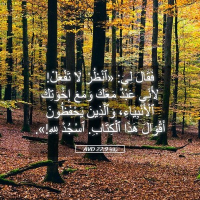 Picture 05 - رُؤيا 22:9 AVD - فَقَالَ لِيَ: «ٱنْظُرْ لَا - Bible Verse Picture