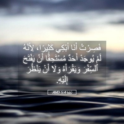 Picture 05 - رُؤيا 5:4 AVD - فَصِرْتُ أَنَا أَبْكِي - Bible Verse Picture