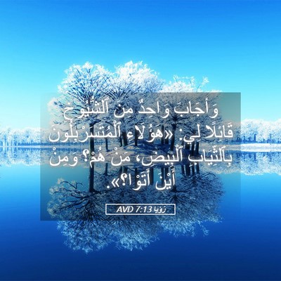 Picture 05 - رُؤيا 7:13 AVD - وَأجَابَ وَاحِدٌ مِنَ - Bible Verse Picture