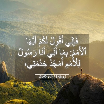 Picture 05 - رُومِيَةَ 11:13 AVD - فَإِنِّي أَقُولُ لَكُمْ - Bible Verse Picture