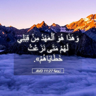 Picture 05 - رُومِيَةَ 11:27 AVD - وَهَذَا هُوَ ٱلْعَهْدُ - Bible Verse Picture