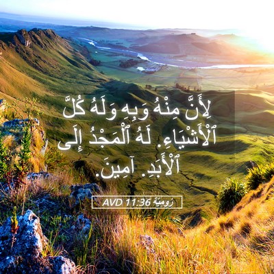 Picture 05 - رُومِيَةَ 11:36 AVD - لِأَنَّ مِنْهُ وَبِهِ - Bible Verse Picture