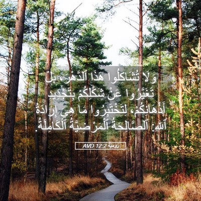 Picture 05 - رُومِيَةَ 12:2 AVD - وَلَا تُشَاكِلُوا هَذَا - Bible Verse Picture