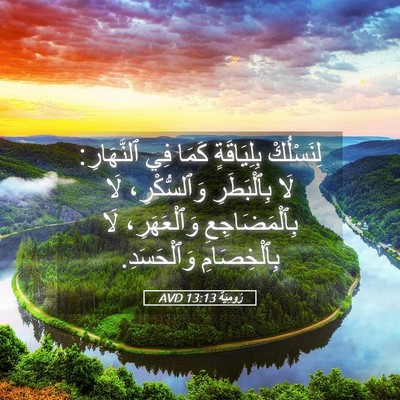 Picture 05 - رُومِيَةَ 13:13 AVD - لِنَسْلُكْ بِلِيَاقَةٍ - Bible Verse Picture