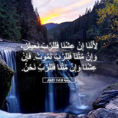 Picture 05 - رُومِيَةَ 14:8 AVD - لِأَنَّنَا إِنْ عِشْنَا - Bible Verse Picture