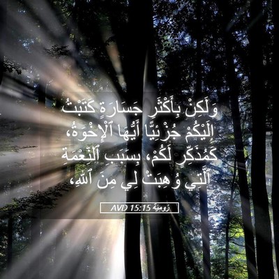Picture 05 - رُومِيَةَ 15:15 AVD - وَلَكِنْ بِأَكْثَرِ - Bible Verse Picture