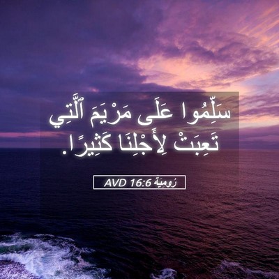 Picture 05 - رُومِيَةَ 16:6 AVD - سَلِّمُوا عَلَى مَرْيَمَ - Bible Verse Picture