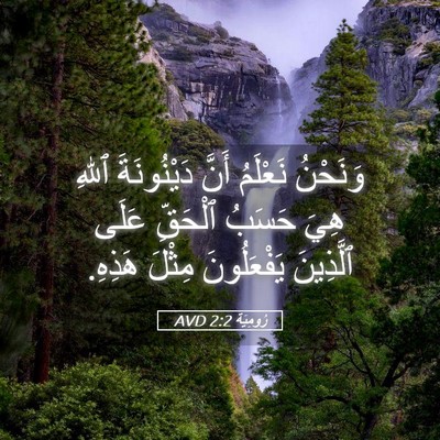 Picture 05 - رُومِيَةَ 2:2 AVD - وَنَحْنُ نَعْلَمُ أَنَّ - Bible Verse Picture