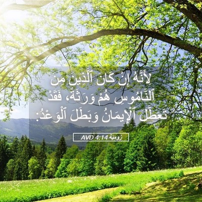 Picture 05 - رُومِيَةَ 4:14 AVD - لِأَنَّهُ إِنْ كَانَ - Bible Verse Picture