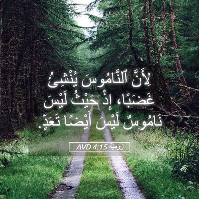 Picture 05 - رُومِيَةَ 4:15 AVD - لِأَنَّ ٱلنَّامُوسَ - Bible Verse Picture