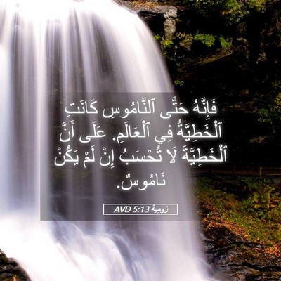Picture 05 - رُومِيَةَ 5:13 AVD - فَإِنَّهُ حَتَّى - Bible Verse Picture