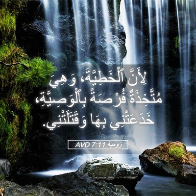 Picture 05 - رُومِيَةَ 7:11 AVD - لِأَنَّ ٱلْخَطِيَّةَ، - Bible Verse Picture