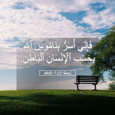 Picture 05 - رُومِيَةَ 7:22 AVD - فَإِنِّي أُسَرُّ - Bible Verse Picture
