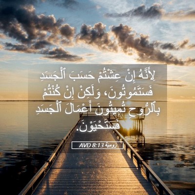 Picture 05 - رُومِيَةَ 8:13 AVD - لِأَنَّهُ إِنْ عِشْتُمْ - Bible Verse Picture