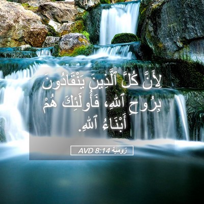 Picture 05 - رُومِيَةَ 8:14 AVD - لِأَنَّ كُلَّ ٱلَّذِينَ - Bible Verse Picture