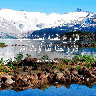 Picture 05 - رُومِيَةَ 8:16 AVD - اَلرُّوحُ نَفْسُهُ - Bible Verse Picture