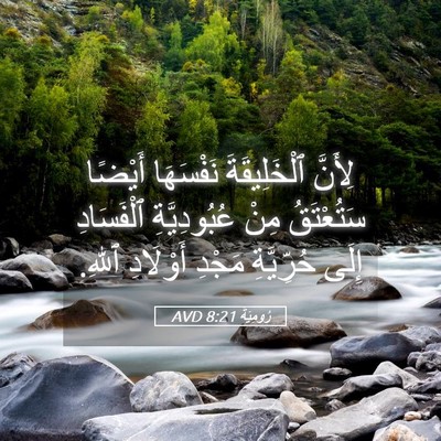 Picture 05 - رُومِيَةَ 8:21 AVD - لِأَنَّ ٱلْخَلِيقَةَ - Bible Verse Picture