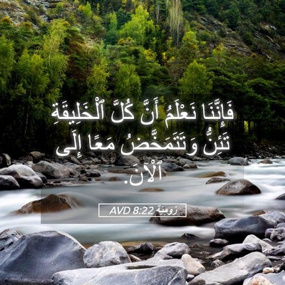 Picture 05 - رُومِيَةَ 8:22 AVD - فَإِنَّنَا نَعْلَمُ أَنَّ - Bible Verse Picture
