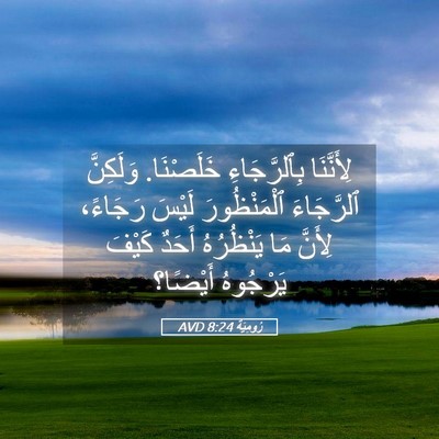 Picture 05 - رُومِيَةَ 8:24 AVD - لِأَنَّنَا بِٱلرَّجَاءِ - Bible Verse Picture